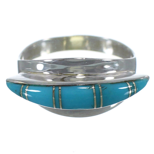 Southwest Sterling Silver Turquoise Ring Size 5-1/4 EX44927